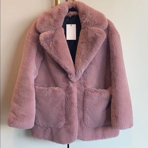 H Brand faux fur coat.